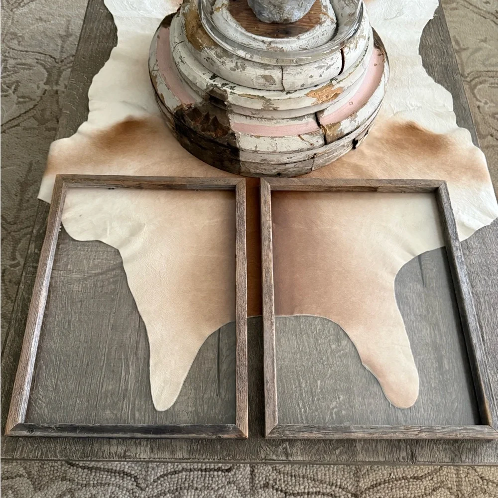 (2) Rustic Farmhouse Frames With Plexiglass